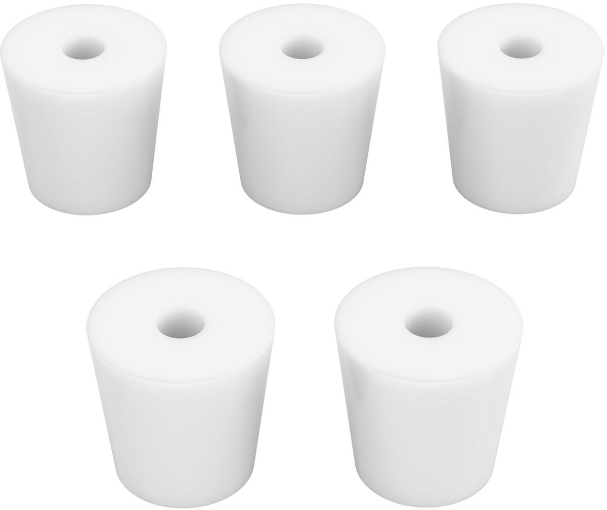 Set van 5 Siliconen Stopper voor Flessen of Buizen met 8mm Opening