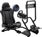 GTPLAYER - Simulator Cockpit - Met 3D Luidsprekers en Monitorhouder - Zwart