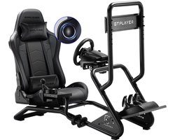 GTPLAYER - Simulator Cockpit - Met 3D Luidsprekers en Monitorhouder - Zwart
