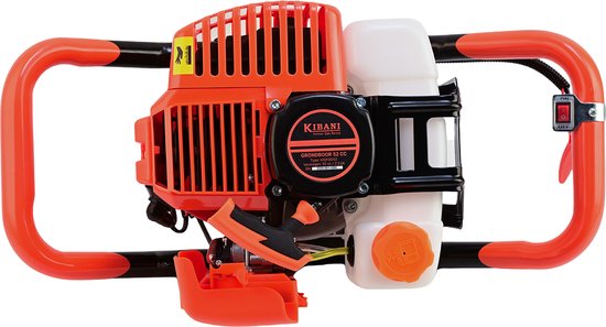 Kibani Grondboor 52cc benzine + Grondboren set 60 mm en 80 mm + Verlengstuk - Palenboor - Grondboor machine van Kibani — afbeelding 2