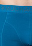 Blauwe Muchachomalo boxershort met subtiele logoband en stiksels.