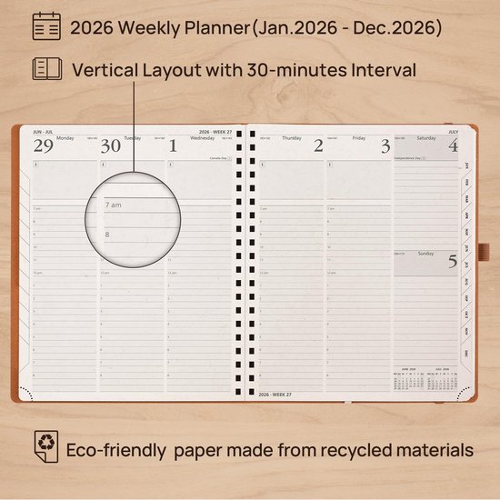 2026 Weekplanner A5 Agenda Botanisch Bloemen Kruiden - België