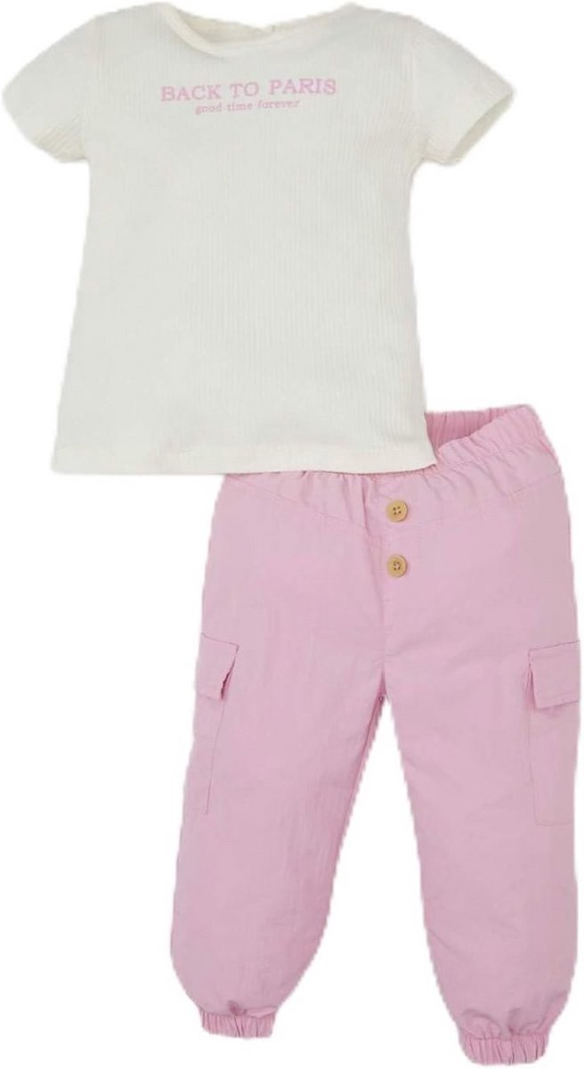Schattige Geweven Set voor Baby Meisjes - Comfortabele Jongenskleding