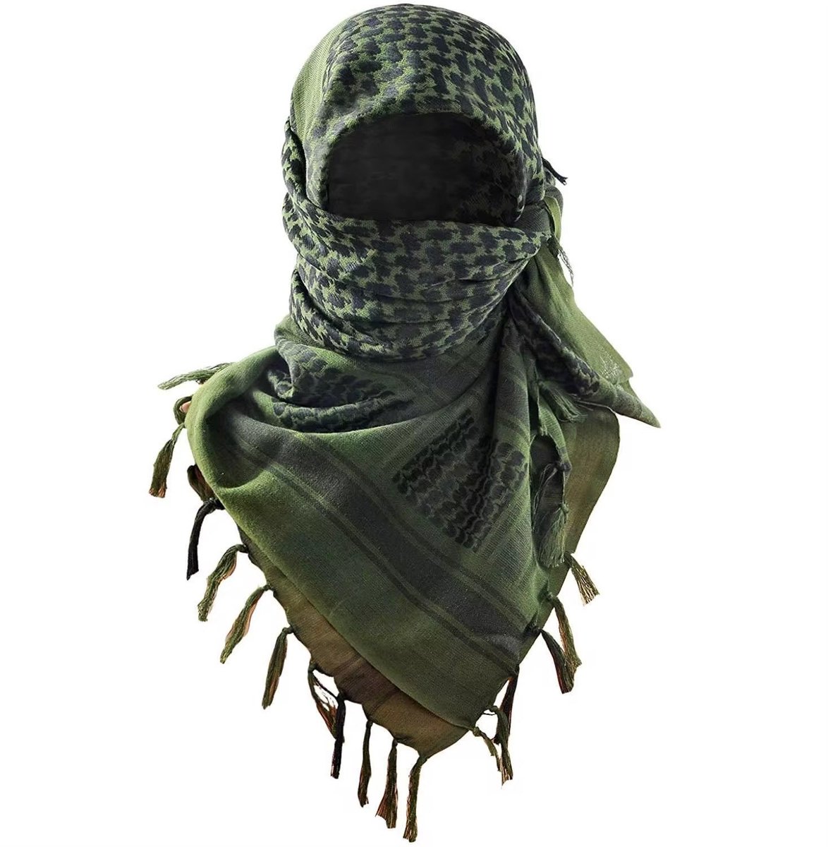 Arabische Shemagh Sjaal – Keffiyeh / Kafiya – Arafat PLO Stijl – Woestijn Sjaal – Unisex - Groen