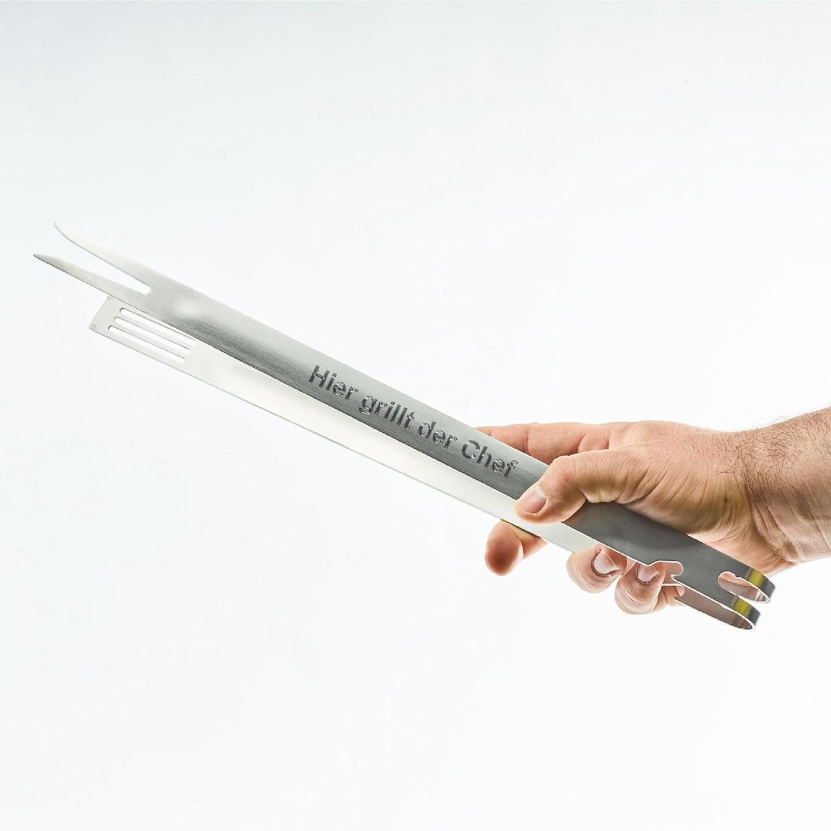 RVS Grilltang met Persoonlijke Gravure - Perfect Cadeau voor BBQ Liefhebbers en Vaders