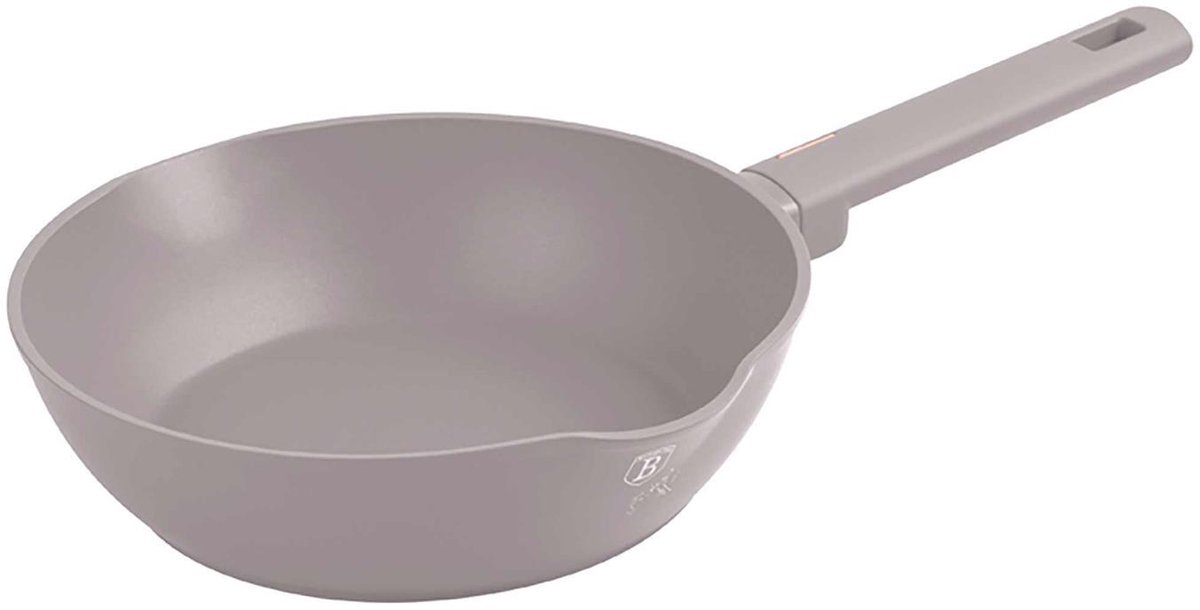 BerlingerHaus 8091 - Koekenpan - 28 cm - Taupe collection - met schenktuit