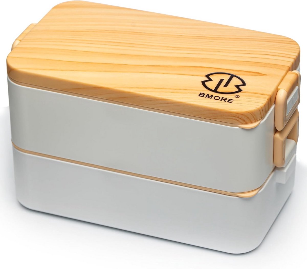 Lunchbox 1000 ml met Bestek en Eetstokjes - Stapelbare 2-Laags Voedselcontainer