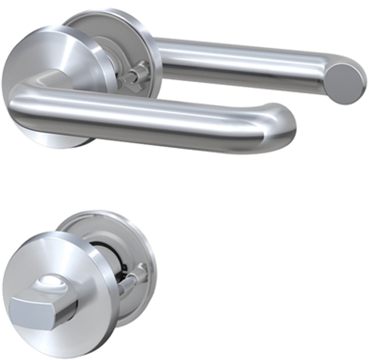 Deurkruk Garn. Basi Rvs Geveerd U-Model Wc