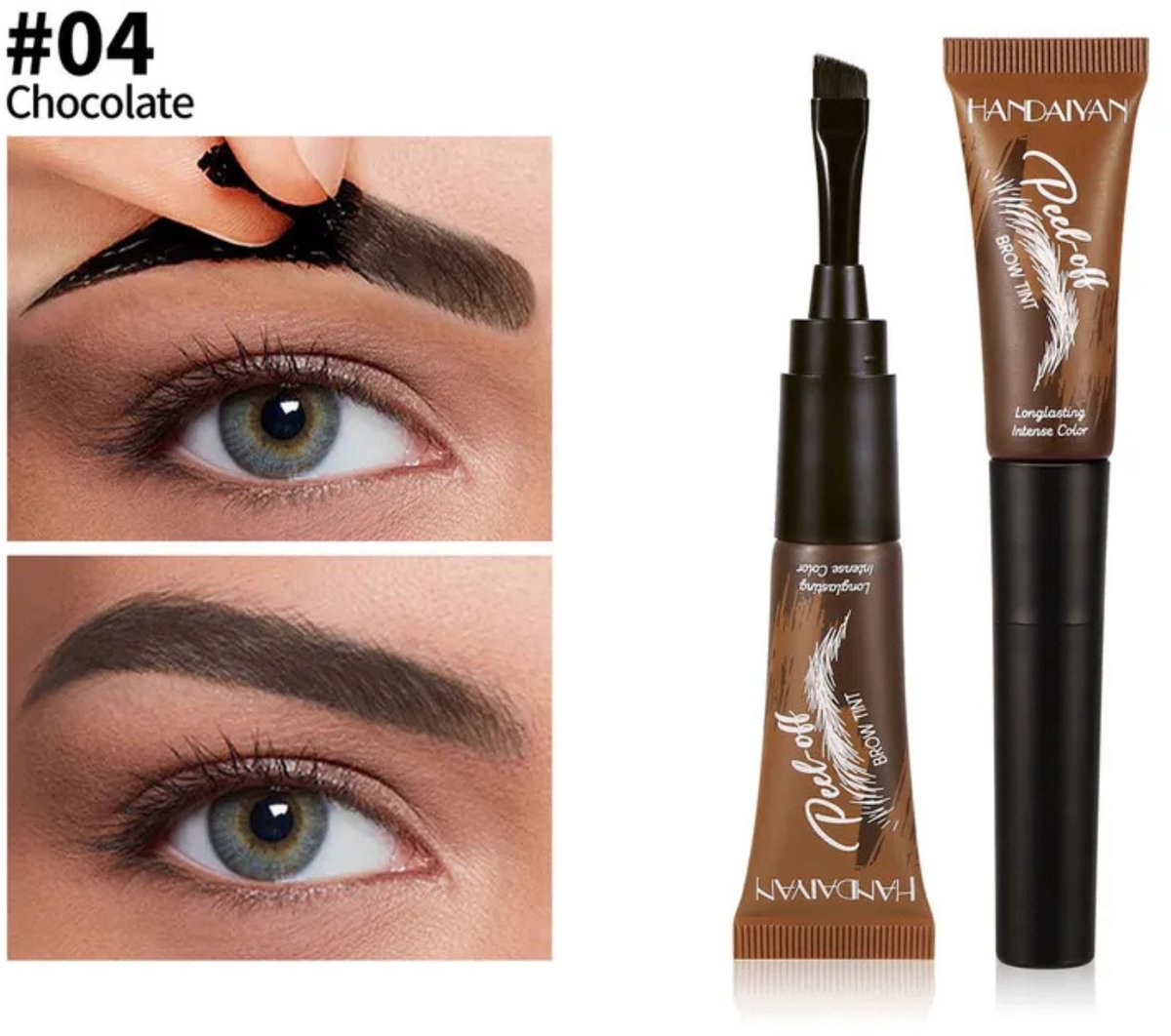 Long Lasting Peel Off EyeBrow - 04 Chocolate - Waterproof - 6.8ml