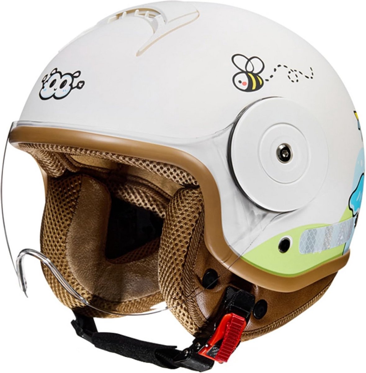 Lichtgewicht Scooterhelm voor Kinderen (4-12 jaar) - Met Vizier en Verstelbare Pasvorm