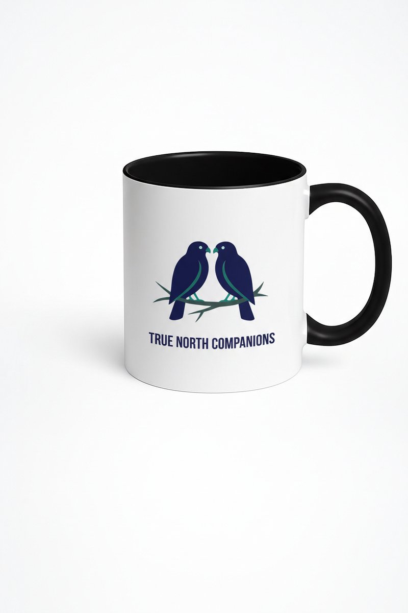 True North Companions Mok | Vogels Design | Blauw Groen | Unieke Koffie Theemok | Cadeau Natuurliefhebber