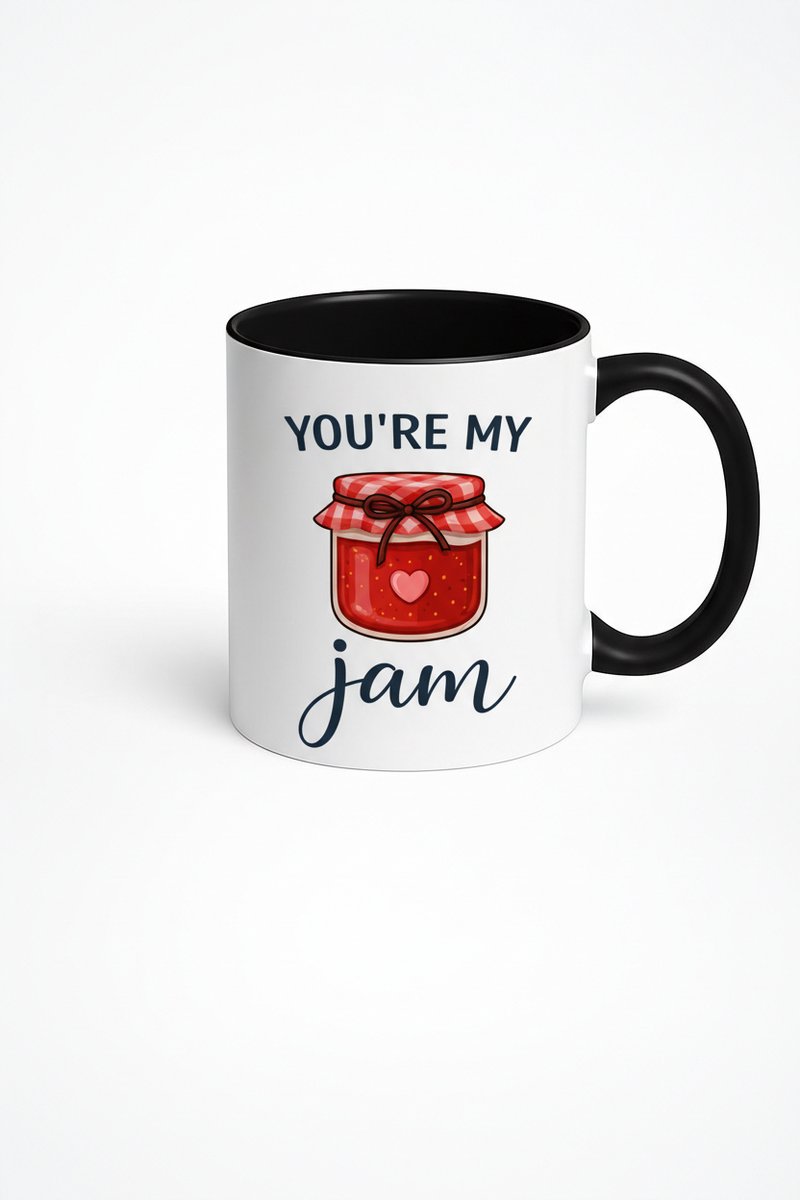 You're My Jam Mok - Liefdevolle Romantische Koffiebeker met Jam Pot Design - Uniek Cadeau