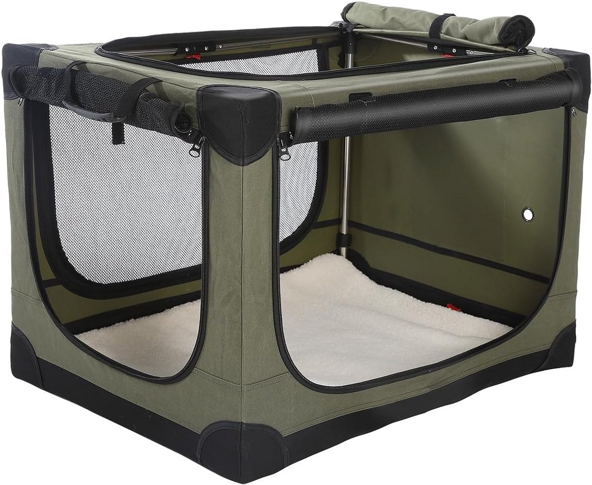 Grote Opvouwbare Reiskoffer voor Hond (30 Inch) – Draagbare Bench voor Binnen en Buiten