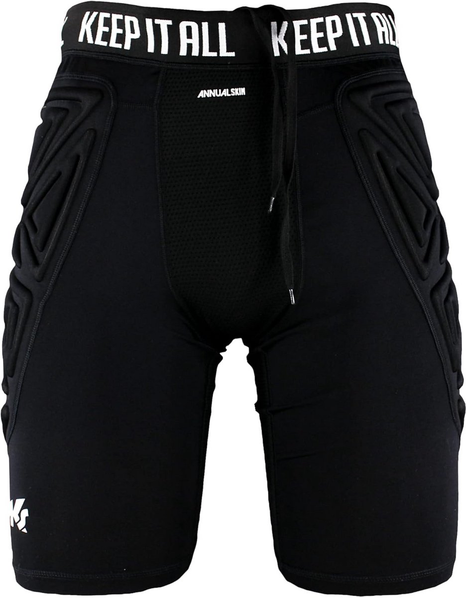Voetbal Keeper Broek Kinderen met PowerPadding Bescherming Zwart