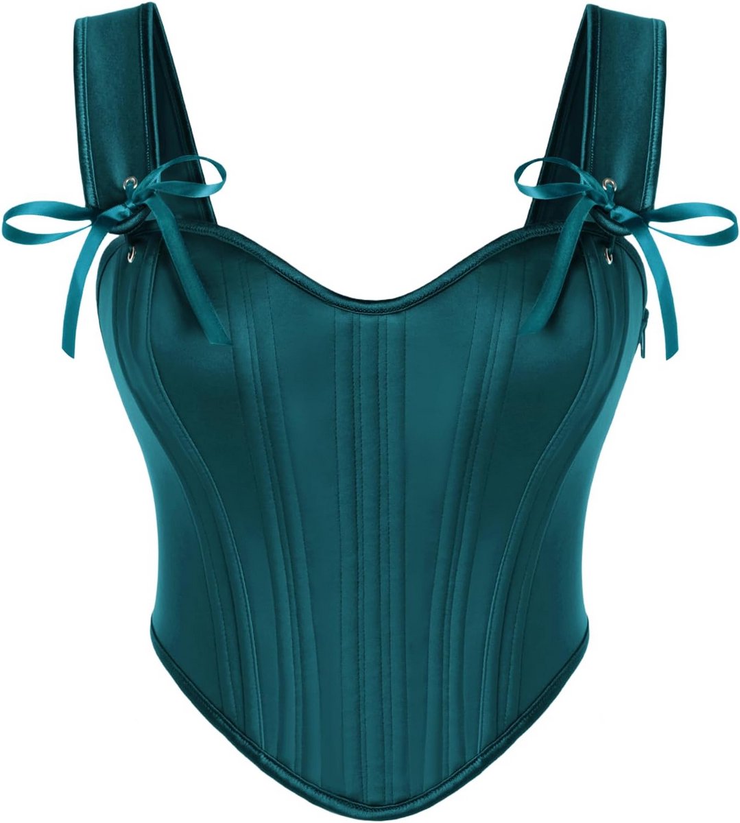 Dames Corset Top Overbust Hartvormige Halslijn Victoriaanse Stijl met Vetersluiting
