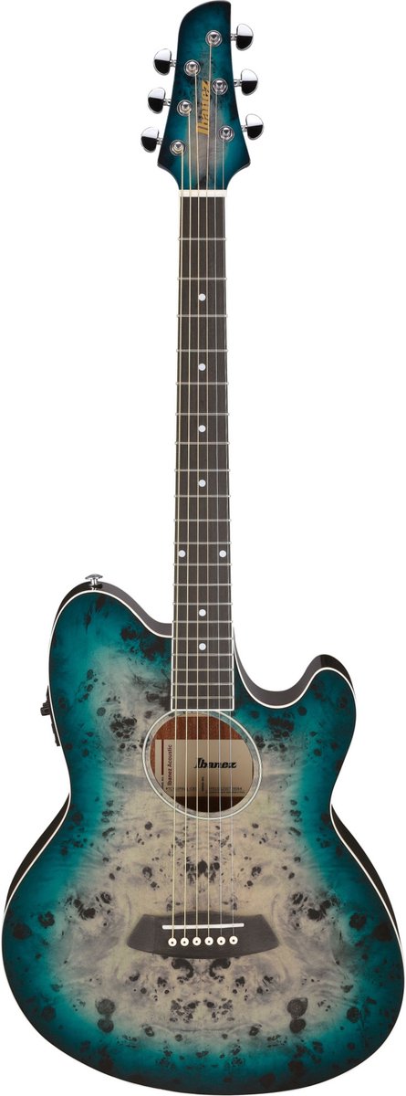 Ibanez TCY10PA-CBS Cosmic Blue Starburst - Akoestische gitaar