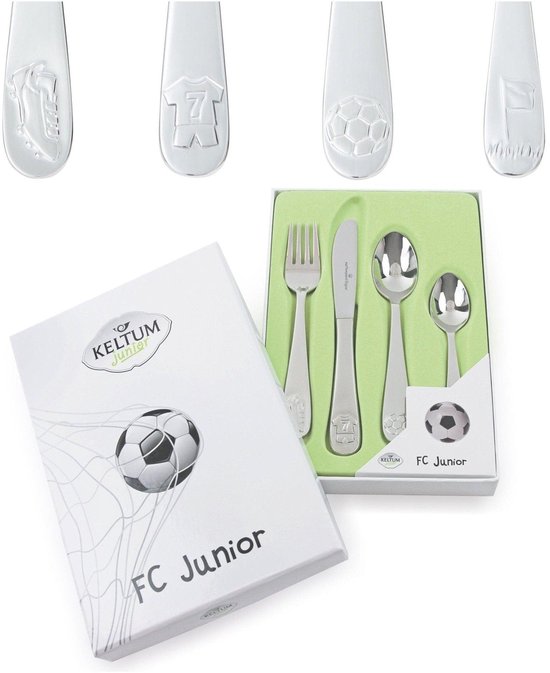 Lucardi Geschenkartikelen - Kinderbestek FC Junior 4 delig van Lucardi — afbeelding 3