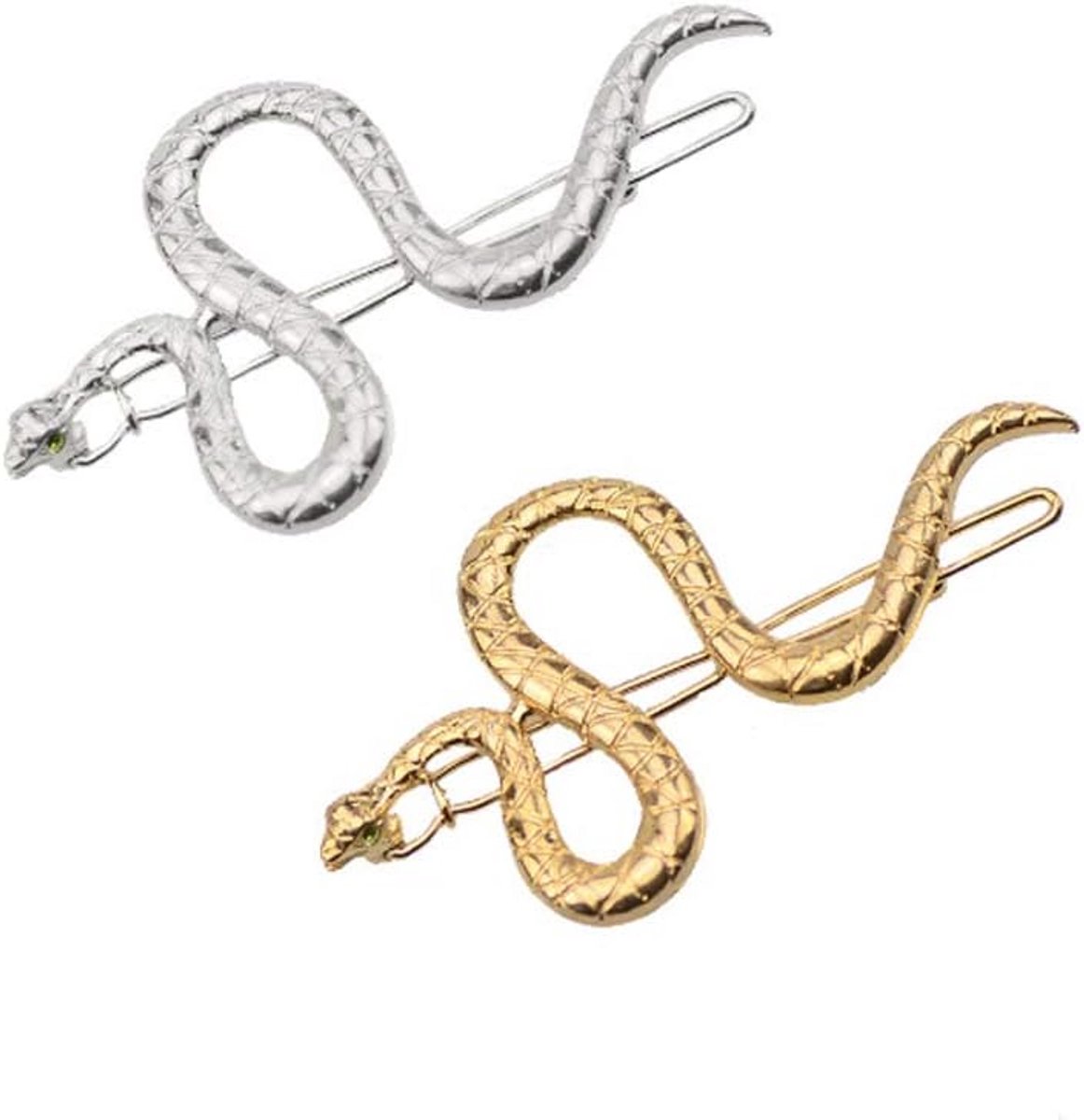 Set van 2 Metalen Haarspelden in Slang Design voor Dames en Meisjes