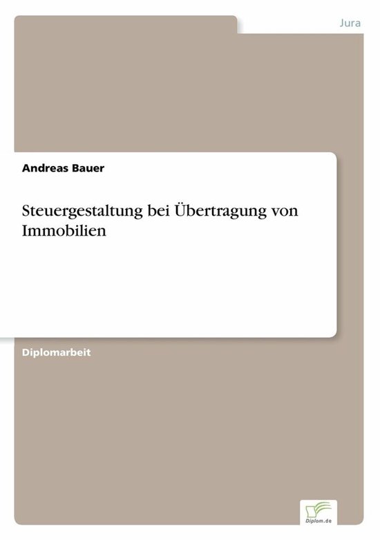 Steuergestaltung bei Übertragung von Immobilien - cover