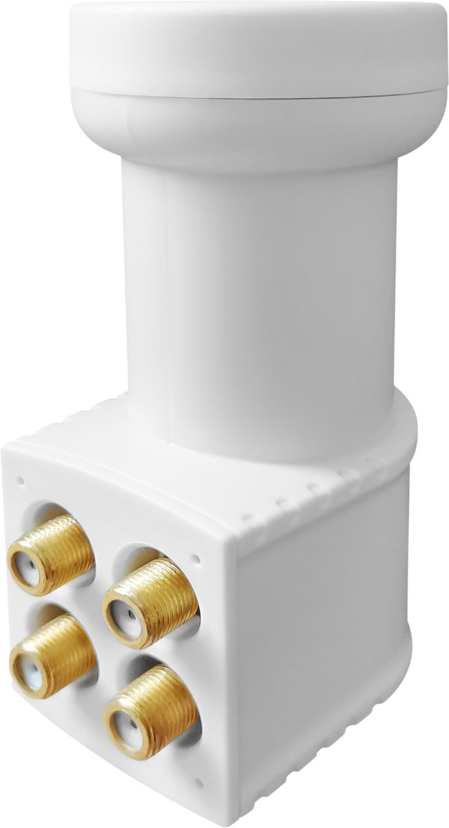 MegaSat HD-Profi Quad LNB Aantal gebruikers: 4 Feed-opname: 40 mm vergulden aansluiting, Weerbestendig Wit
