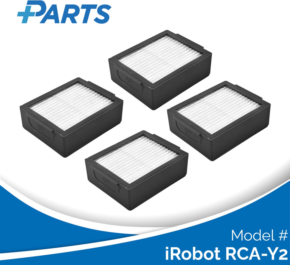 iRobot RCA-Y2 Filters (4 Stuks, Plus.Parts® alternatief voor 4785883 / 4785887)