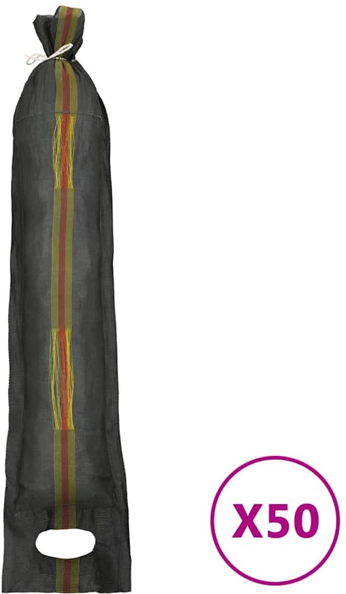 Bol.com vidaXL - Zandzakken - 50 - st - 103x25 - cm - HDPE - donkergroen aanbieding