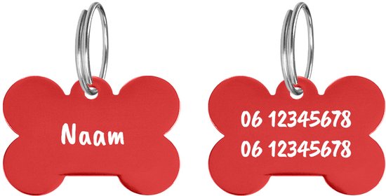 CombiCraft Penning / Hondenpenning Bot Rood - Medium