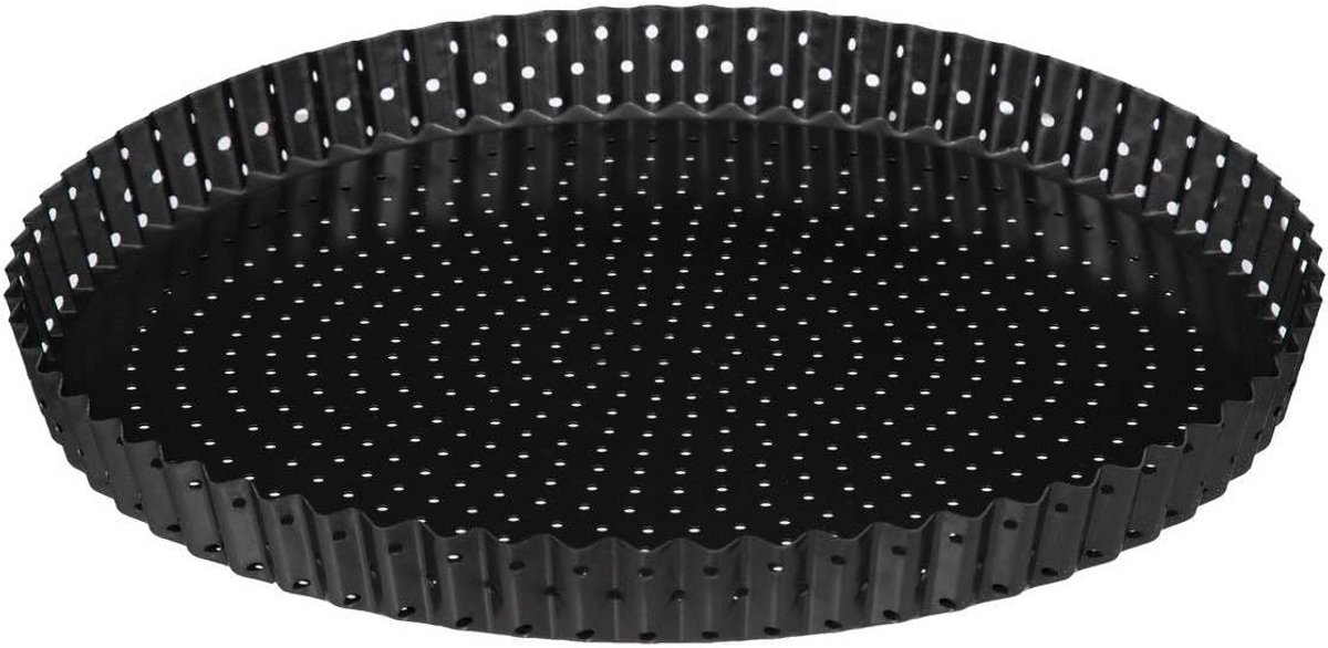 Ronde Metalen Taartplateau 32 cm Donkergrijs