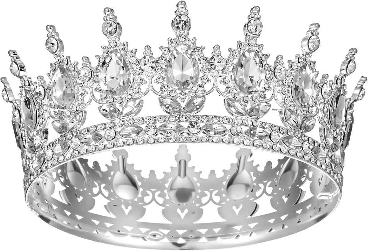 Kroon Dames Prinses Tiara Kristallen Diadeem Bruiloft en Feest Sieraad