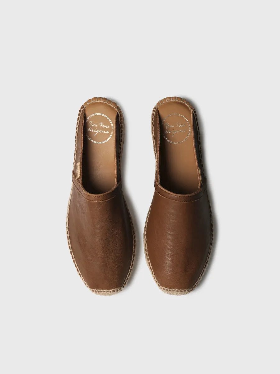 Dames metallic leren muiltjes en espadrilles | DENISE-P