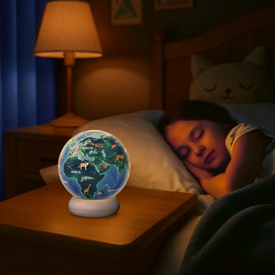 Ravensburger - Aarde met Diermotieven - 3D Puzzle-Ball Nachtlicht - 73 Stukjes van Merkloos — afbeelding 4