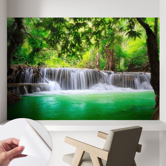 Coloray Zelfklevend Behang - Boswaterval Zelfklevend fotobehang - 104x70 cm - Groente Zelfklevend Behang - Voor de badkamer, slaapkamer en woonkamer. - Plakklare achterzijde - Stickerbehang op rol