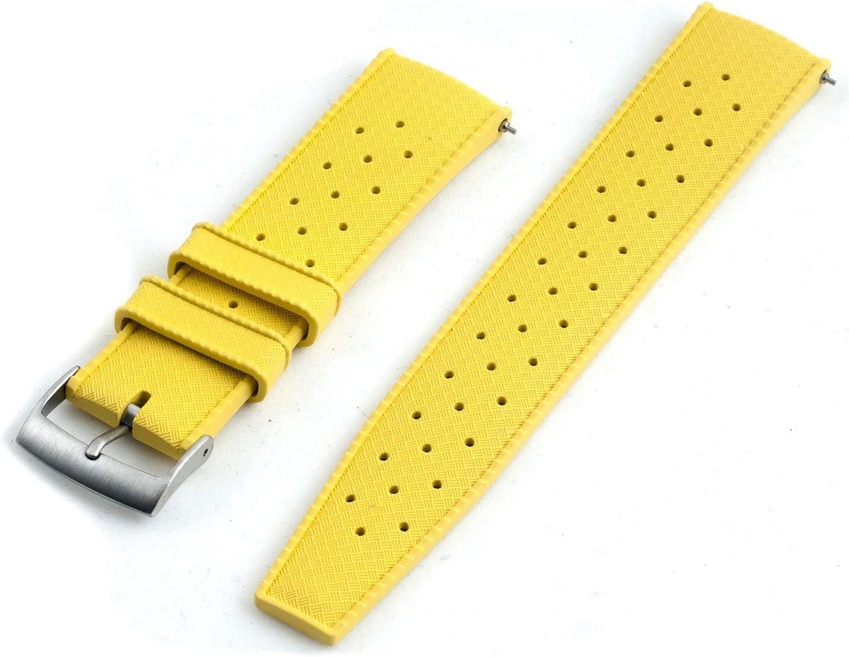 Rubberen Horlogeband FKM Snelvervanging Tropisch Patroon - 18mm t-m 22mm