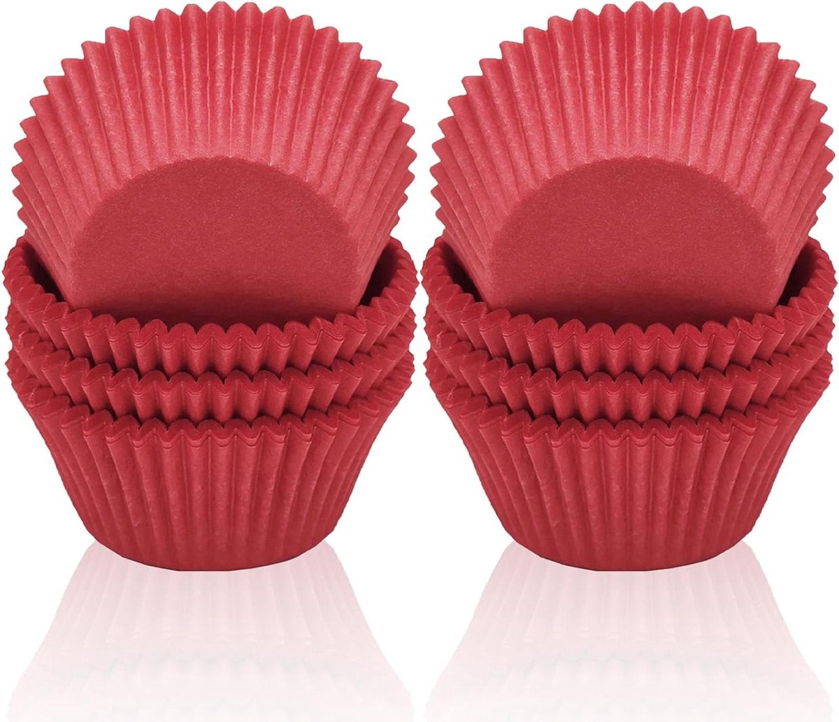 Mini rode cupcake-hoesjes - 200 stuks - Valentijnsdag, bruiloft, verjaardagsfeestje