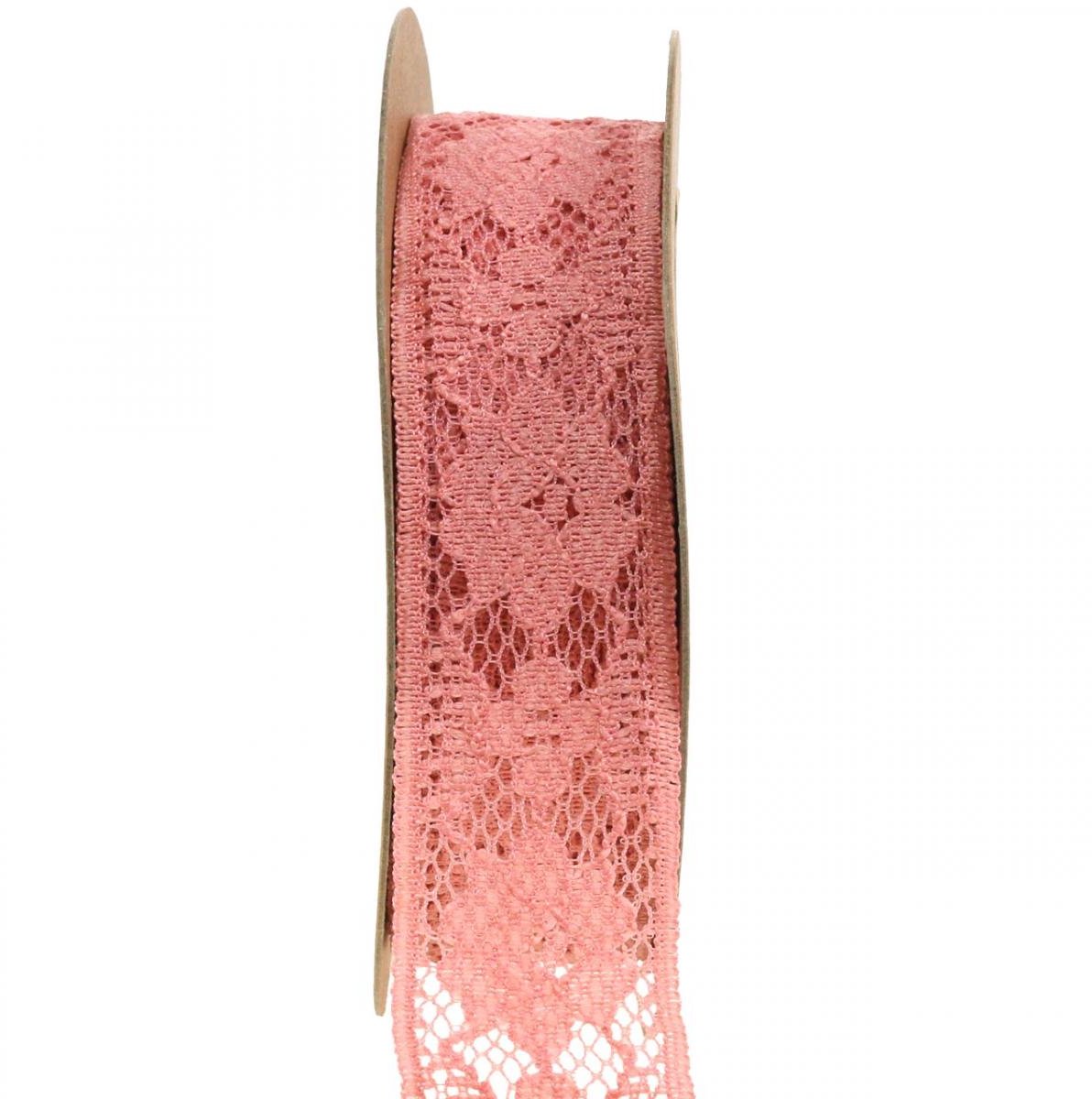 Kantlint oudroze, decoratief lint, vintage decoratie, decoratief lint,
