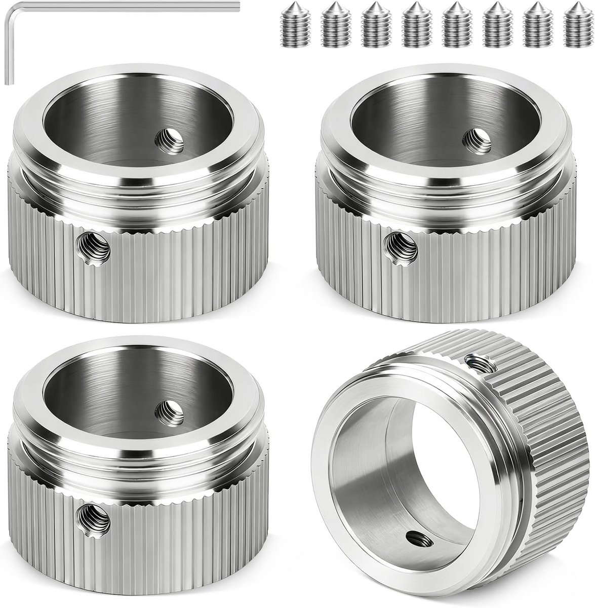 Thermostaat Adapter Radiatorknop M30 x 1.5 - 4 Stuks Universele Verstelling voor Verwarmingsventielen