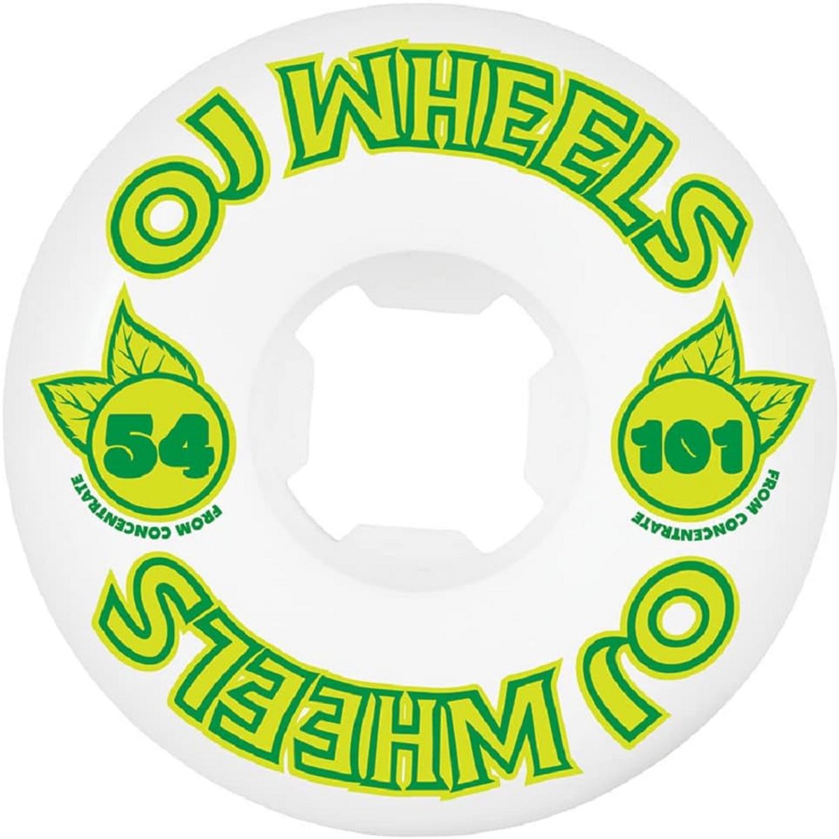 Skateboard Wielen 54mm 101a Hardline Set van 4