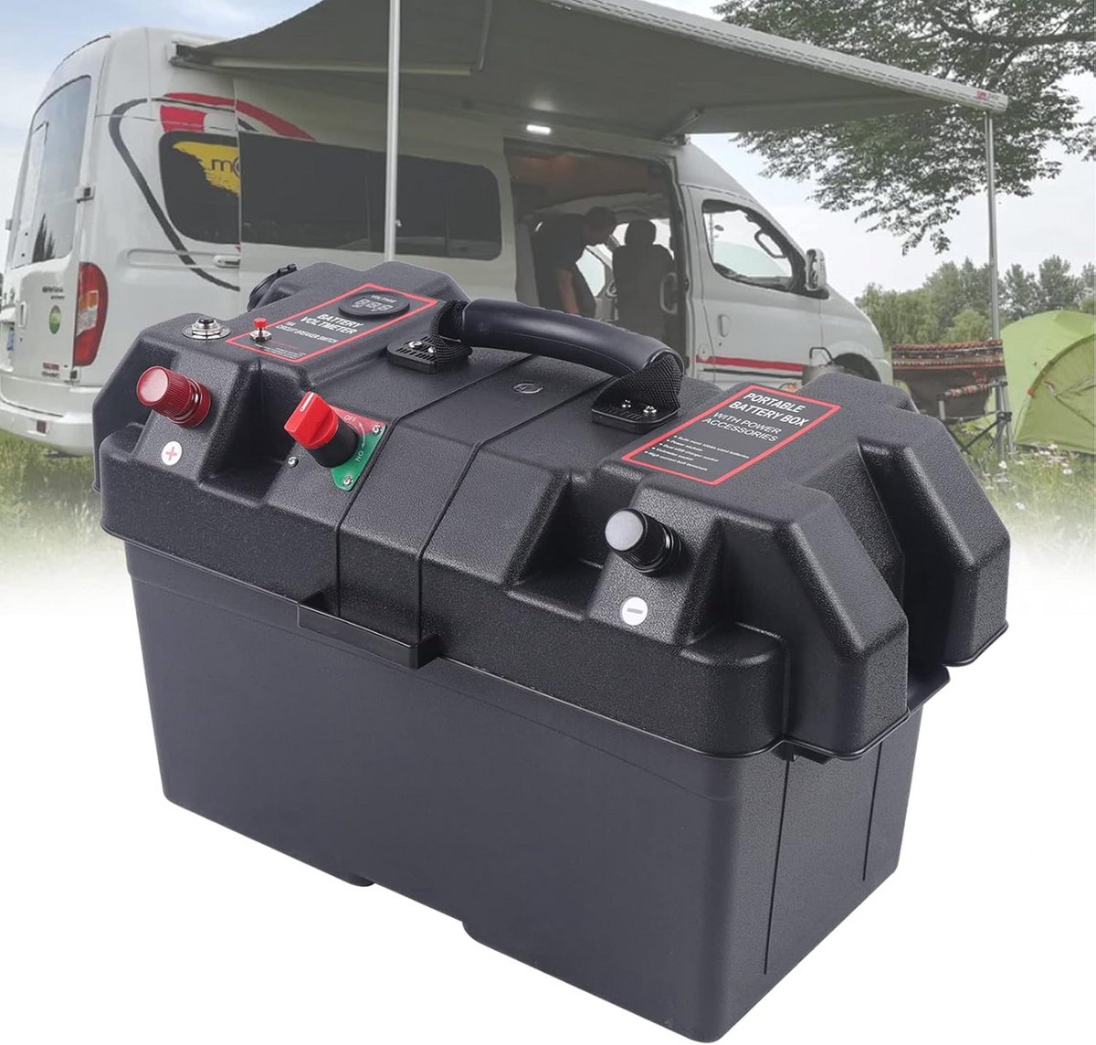 Universele Accubak met Dubbele USB Poorten voor Boot en Camper