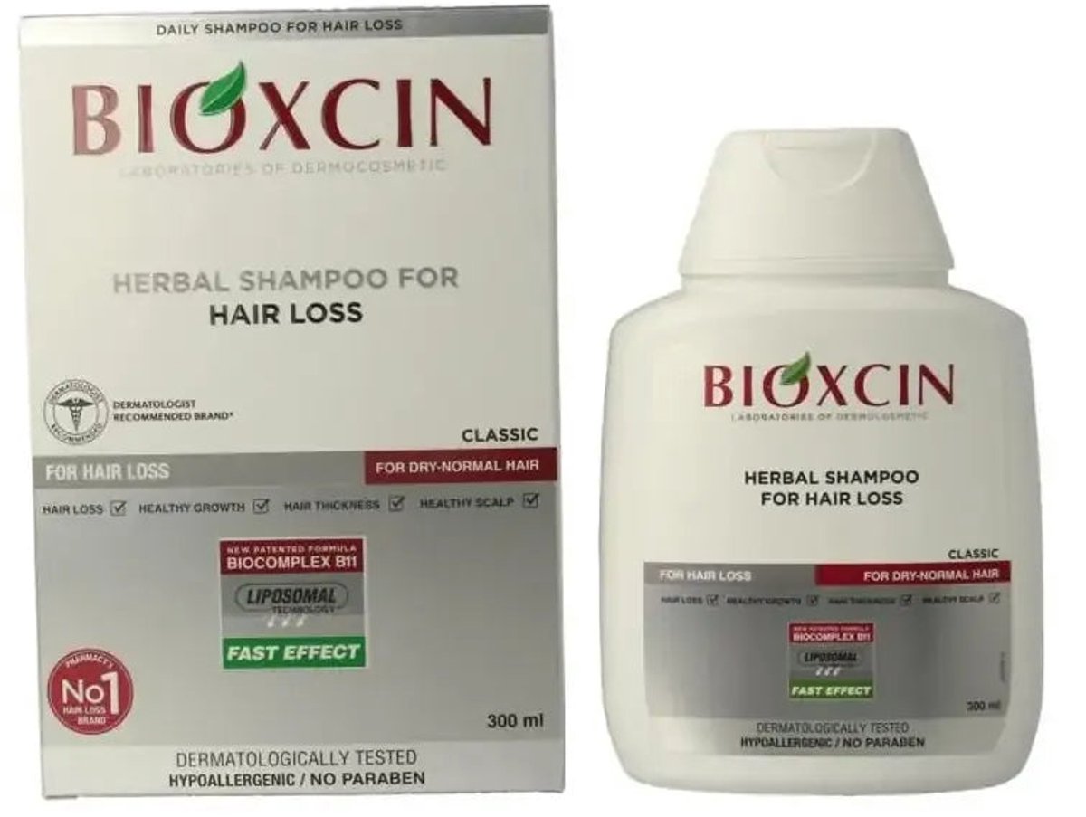 Bioxcin Kruiden Shampoo (Classic) Tegen Haaruitval voor Droog/Normaal Haar 300ml - haarverzorging - Herbal shampoo - Bio shampoo