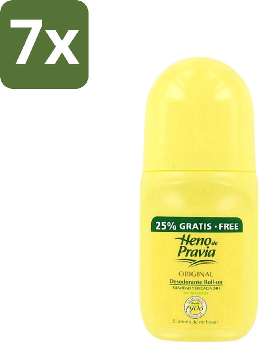 Heno De Pravia - Deodorant Roller - Original Geur - 50 ml - Bulkverpakking - 7 stuks