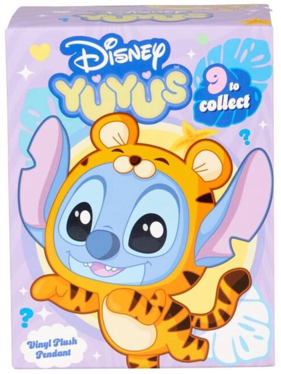 Simba Toys Plush - Disney knuffel Stitch YuYu's - verzamelfiguur met sleutelhanger - Blindbox 12cm