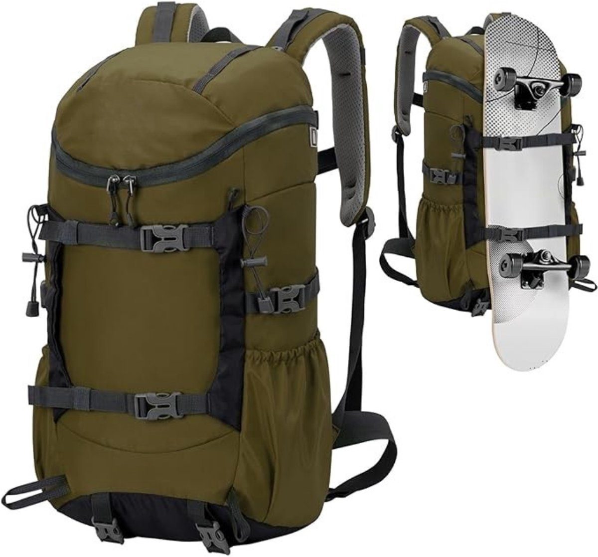 Wandelrugzak voor Dames en Heren - Unisex - Trekrugzak - Dagrugzak - Reistassen - Polyester - 30L - Groen - van Imperatoris