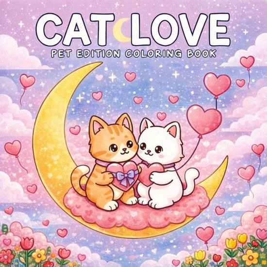 Cat Love: Coloring Book for Adults and Teens Featuring Adora ... - cover