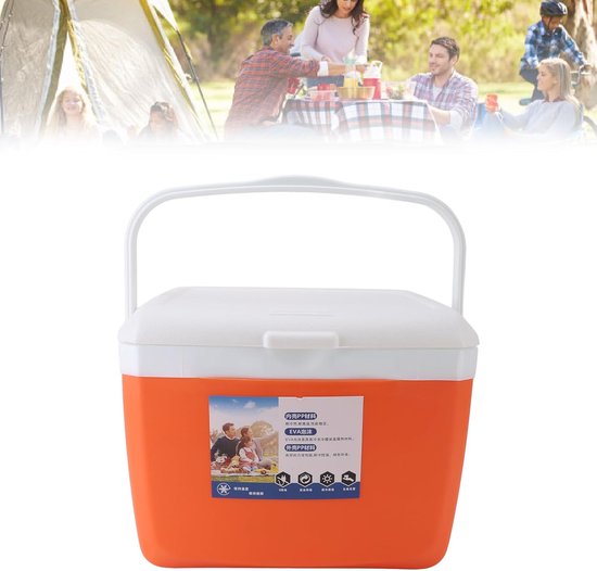 Draagbare Koelbox - Geïsoleerde Cooler - Outdoor Activiteiten - Lekbescherming - 13 Liter - Oranje — afbeelding 4