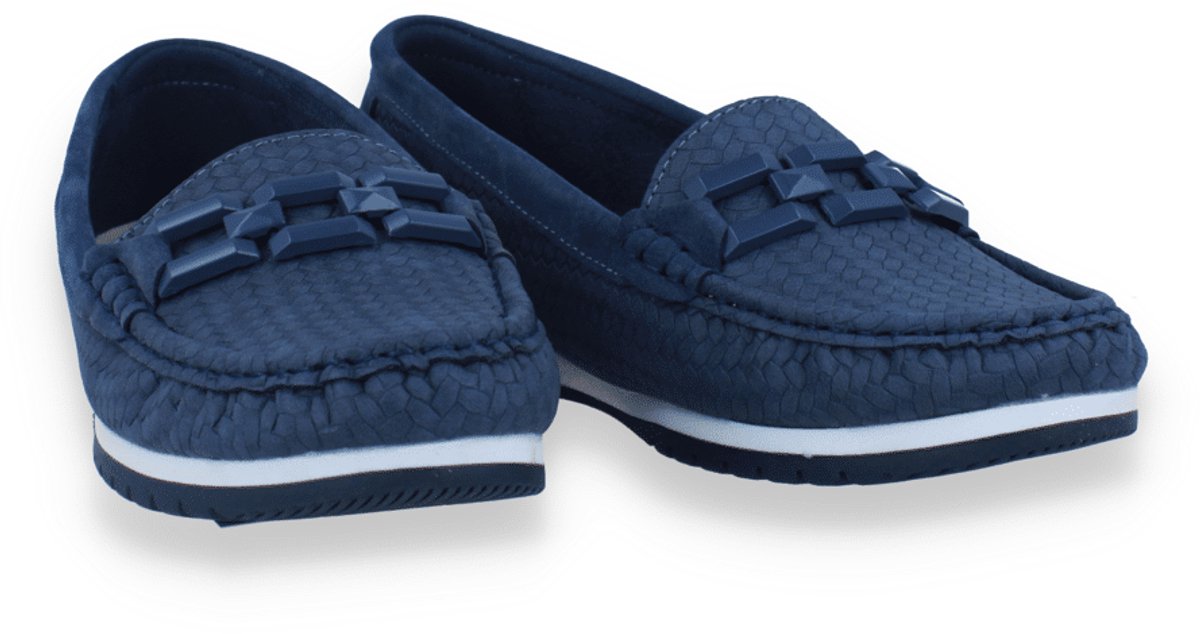 Mode-mania Dames Mocassin | Blauw | Maat: 40