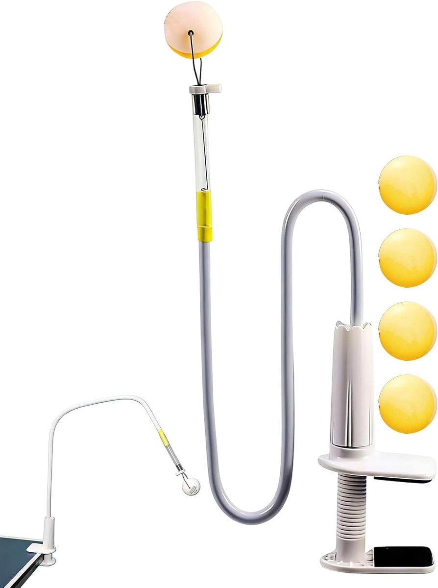 Tafeltennis Trainer - Oefenapparaat Bal - Vaardigheden Verbeteren - Verstelbare Klem - 75cm Lengte