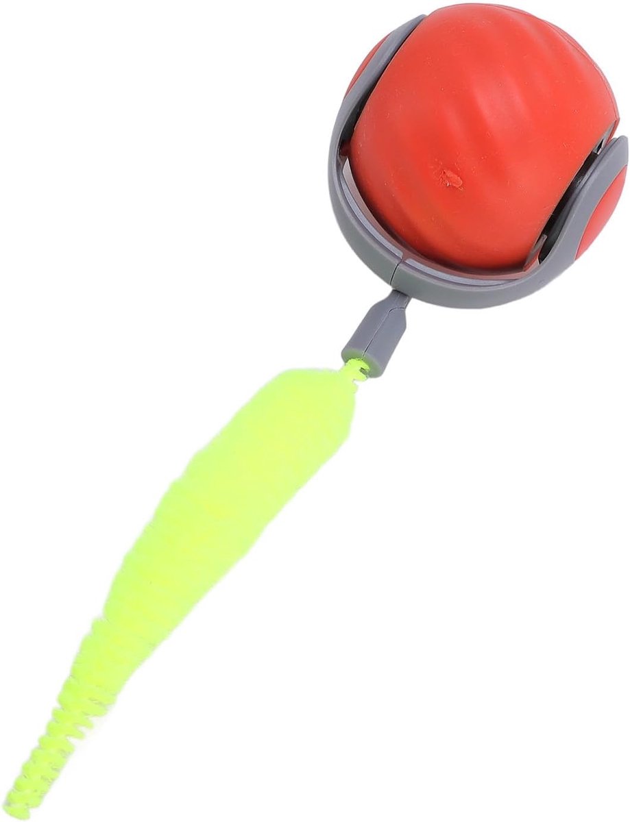 Interactief Kattenspeeltje - Zelfrollende Bal - Tegen Verveling - Automatische Beweging - 8x6x5 cm - Rood
