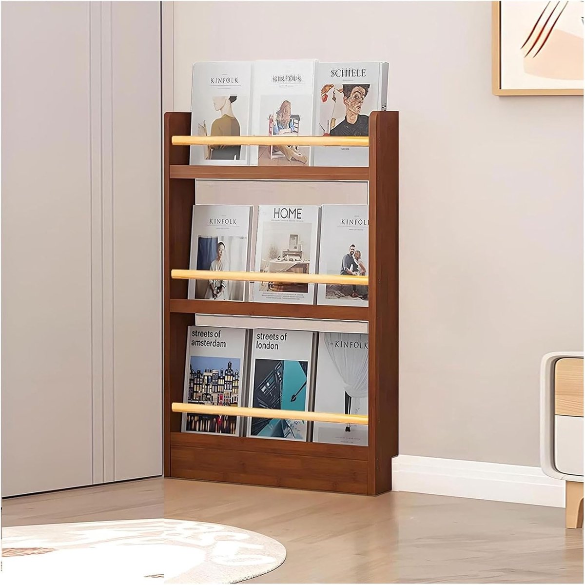 Boekenplank Organizer - Wandrek - Ruimtebesparend Opbergen - Slank Profiel 10cm - 50x10x89