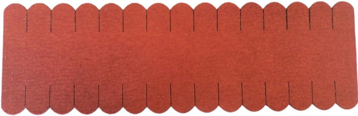 Dakshingles Biberstaart - Dakbedekking Vilt - Dak Reparatie - Dubbele Strepen Ontwerp - 33 mm Schijnbreedte - Rood
