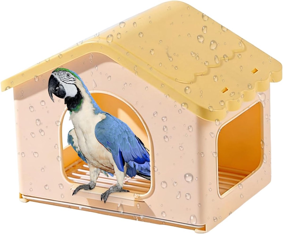 Vogelverblijf Kooi - Parkiet Nest - Broeden Slapen - Driezijdige Opening - 18 x 135 x 15 cm